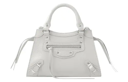 Balenciaga Calfskin Handbag Mini Women's White