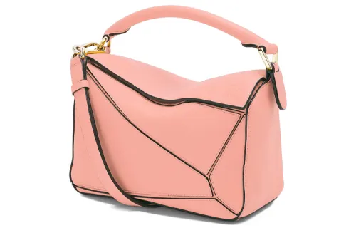 LOEWE Calfskin Geometric Bag, Puzzle Bag, Shoulder Bag, Crossbody Bag, Handbag Small Women's Pink