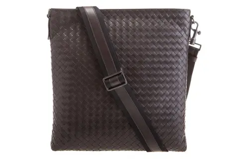 Bottega Veneta Cow Leather Shoulder Bag, Crossbody Bag Regular Men's Coffee