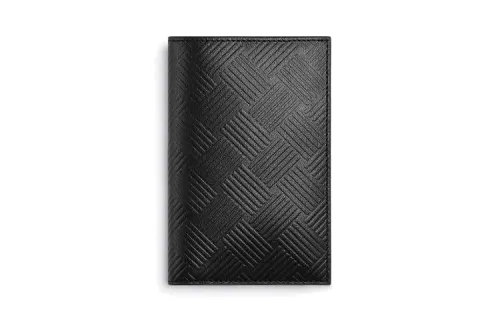 Bottega Veneta Calfskin Passport Holder Men's Black