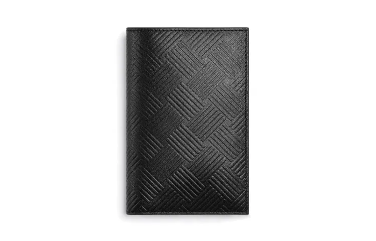 Bottega Veneta Calfskin Passport Holder Men's Black