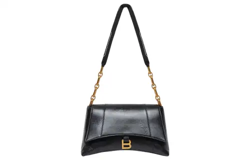 Balenciaga Downtown Cow Leather Portable Crossbody Bag, Shoulder Bag Medium Women's
