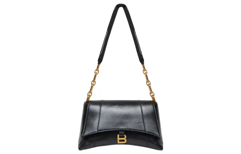 Balenciaga Downtown Cow Leather Portable Crossbody Bag, Shoulder Bag Medium Women's