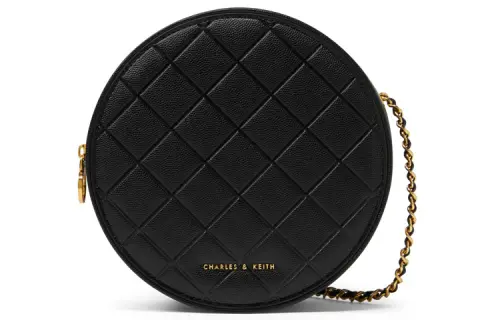 CHARLES&KEITH Polyurethane And Synthetic Leather Round Bag, Shoulder Bag, Crossbody Bag Regular Women's Multicolor