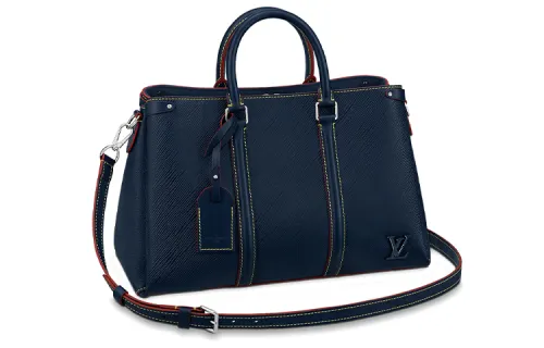 LOUIS VUITTON Soufflot Epi Leather One Shoulder Handbag Medium Women's Bright Blue