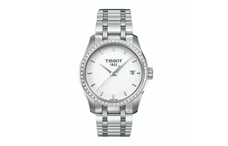 TISSOT T TREND Quartz Movement 100m Waterproof Women's Watch 32mm White Dial Stainless Steel Case