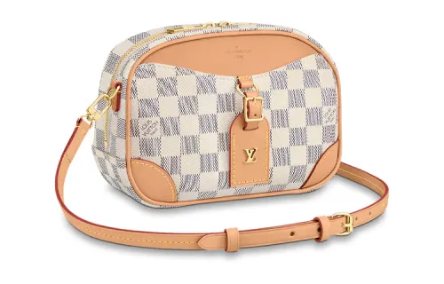 LOUIS VUITTON Deauville Coated Canvas With Leather Trim Jean Bag, Shoulder Bag, Crossbody Bag Mini Women's Plaid