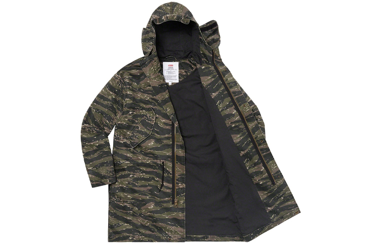Куртка Supreme SS21 Week1 Hooded Facemask Parka (черная) — фото 8
