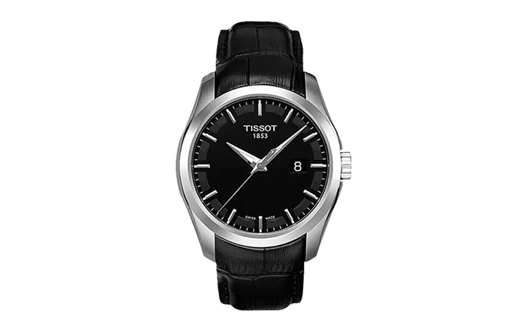 TISSOT Kutu Collection Quartz Movement Men's Watches Watch 39mm Black Dial Stainless Steel Case
