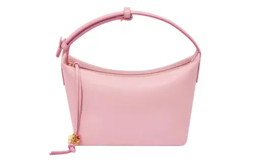 LOEWE Cubi Adjustable Strap Nappa Calfskin Lunch Bag Handbag Small Women's Pink