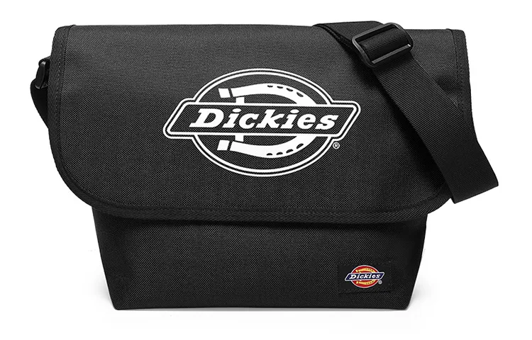 Dickies Polyester Messenger Shoulder Bag, Crossbody Bag Unisex Black