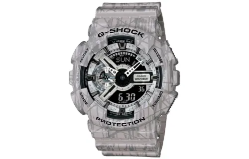 CASIO Men Liquid Crystal/Analog Dual Display Series Black Watch GA-110SL-8