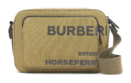 Burberry Cow Leather Messenger Bag, Shoulder Bag, Crossbody Bag Men's Dark Moss Green