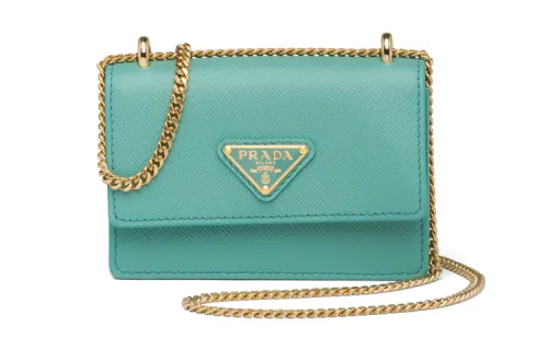 PRADA Saffiano Leather Wallet Women's Jade Green