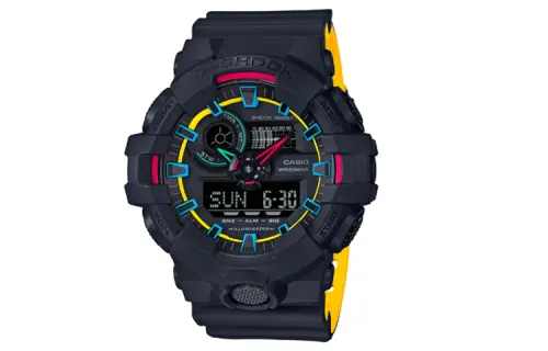 CASIO Men Liquid Crystal/Analog Dual Display Series Black Watch GA-700SE-1A9