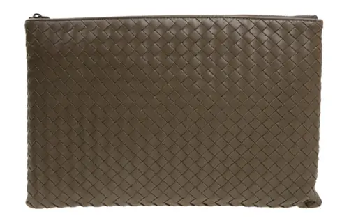 Bottega Veneta Sheepskin Clutch Men's Brown