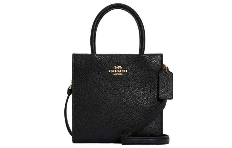 COACH Cally Pebbled Leather Sheet Music Bag, Tote Bag, Shopping Bag, Handbag, Shoulder Bag, Crossbody Bag Mini Women's