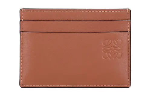 LOEWE Card Holder Cow Leather Card Holder Unisex Brown