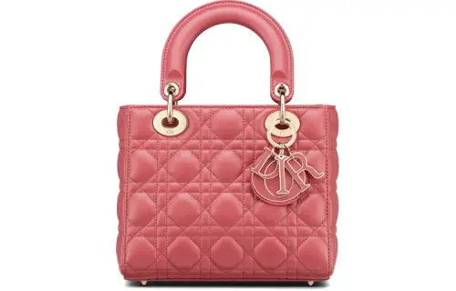 DIOR Lady Dior Sheepskin Handbag, Shoulder Bag, Crossbody Bag, Handbag Small Women's Pink