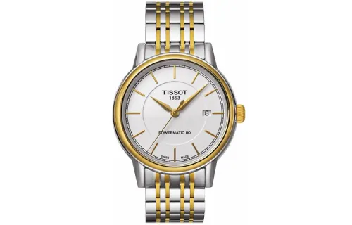 TISSOT Tissot, mechanical mechanism, calendar, men's watch, white dial, case stainless steel, watch strap, simple and elegant design, 40mm