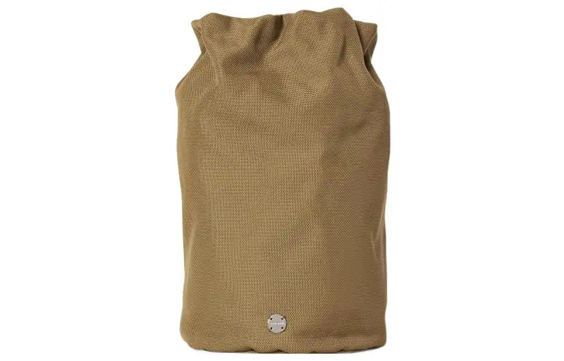 THE ROW Drawstring Waterproof Nylon Canvas Clutch Women's Brown