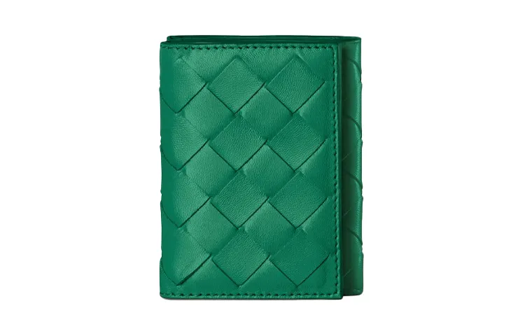 Bottega Veneta Nappa Lambskin Wallet Mini Women's Green