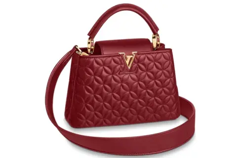 LOUIS VUITTON Capucines Sheepskin Shoulder Bag, Crossbody Bag, Handbag Women's Red