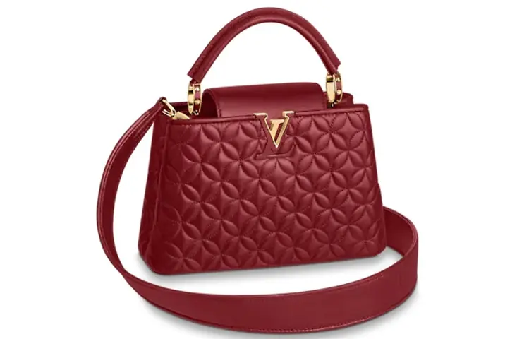 LOUIS VUITTON Capucines Sheepskin Shoulder Bag, Crossbody Bag, Handbag Women's Red