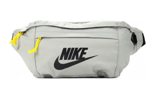 Nike Polyester Shoulder Bag, Crossbody Bag, Fanny Pack Men's White Gray Green