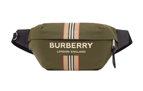 Burberry Nylon Crossbody Bag, Sling Bag, Fanny Pack Men's Olive Green