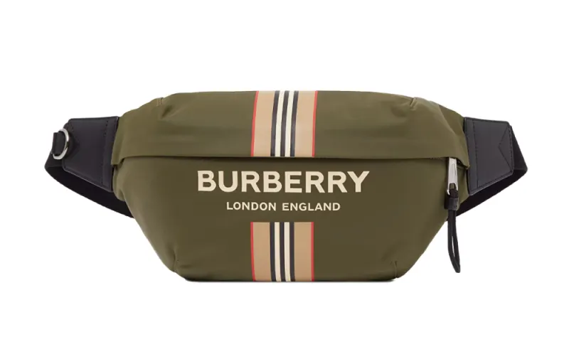 Burberry Nylon Crossbody Bag, Sling Bag, Fanny Pack Men's Olive Green
