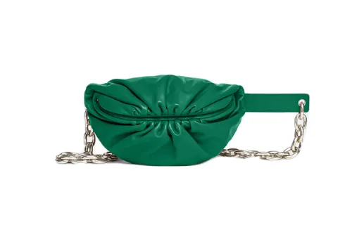 Bottega Veneta Cow Leather Clutch, Crossbody Bag Regular Women's Racing Green