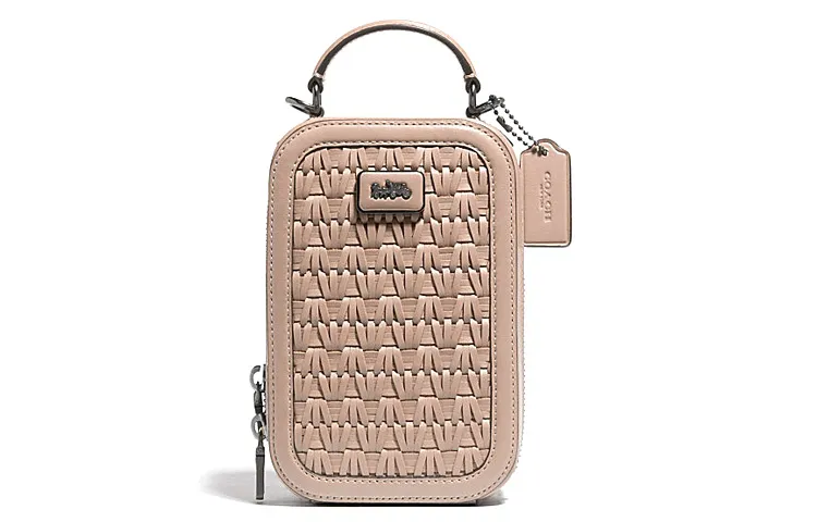 COACH Alie Leather Handbags Mini Women's Milk Tea