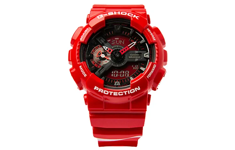 CASIO Men Liquid Crystal/Analog Dual Display Series Orange Watch