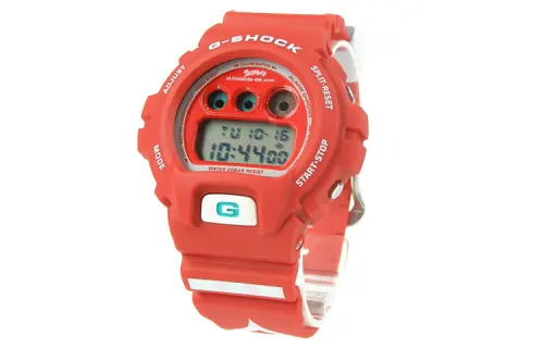CASIO Electronic Movement Resin Strap Watch Men's Watches Red Watch Dial