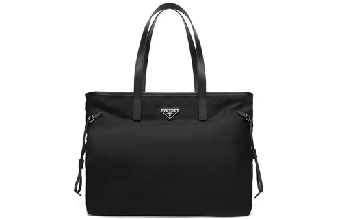 PRADA Fabric Handbag, Shoulder Bag Unisex Black