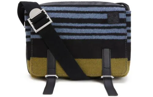 LOEWE Fabric Crossbody Bag, Shoulder Bag Unisex Blue Black