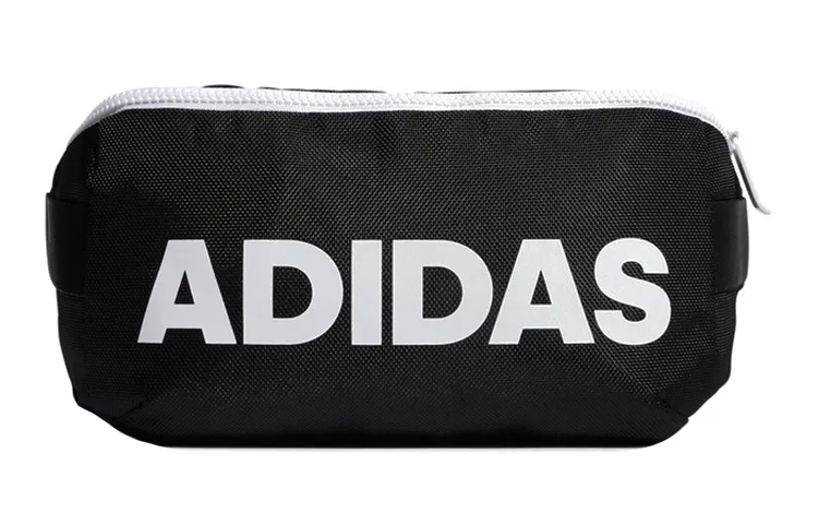 Adidas Polyester Crossbody Bag, Fanny Pack Regular Unisex Black/White Logo