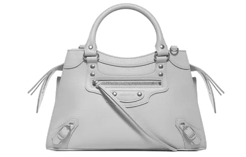 Balenciaga Cow Leather Handbag Small Women's Gray