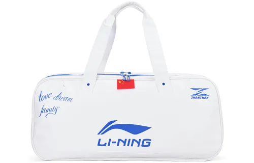 Li Ning Microfiber Synthetic Leather Handbag Regular Unisex White Blue
