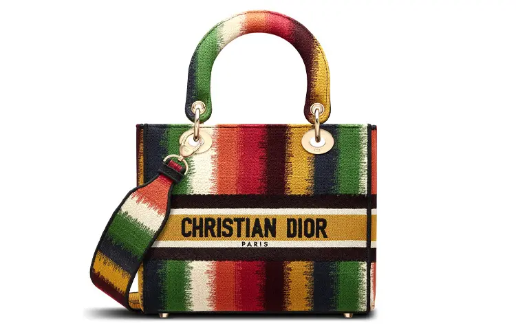 DIOR Canvas Handbag Medium Women's Multicolor