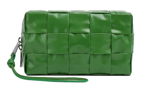 Bottega Veneta Zip Closure Cow Leather, Polyamide Travel Storage Bag Men's