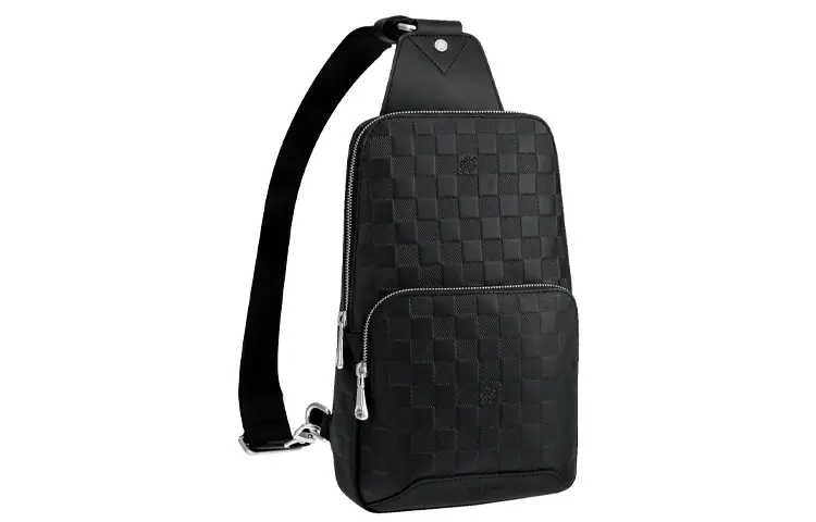 LOUIS VUITTON Avenue Cow Leather Sling Bag, Crossbody Bag, Shoulder Bag Men's Agate Black