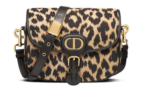 DIOR Bobby Canvas With Leather Shoulder Bag, Crossbody Bag Medium Women's Brown