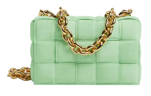 Bottega Veneta Chain Cassette Cow Leather Pillow Bag, Handheld, Shoulder Bag, Crossbody Bag Women's Mustard