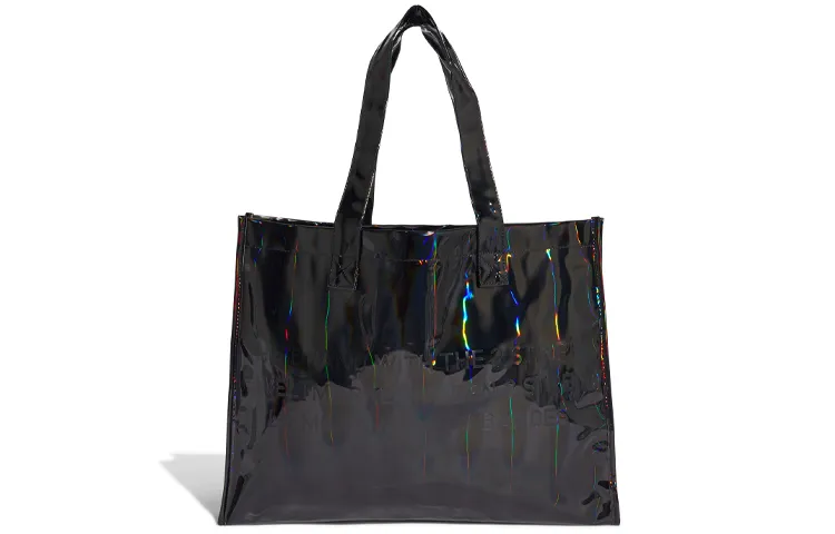 Adidas Originals Trefoil Shiny Polyurethane One Shoulder Handbag Regular Unisex Black