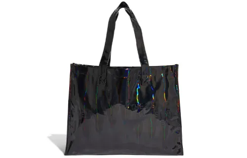 Adidas Originals Trefoil Shiny Polyurethane One Shoulder Handbag Regular Unisex Black