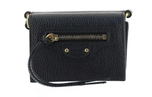 Balenciaga Neo Classic Belt Cow Leather Wallet Women's Black