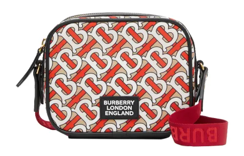 Burberry Canvas Camera Bag, Shoulder Bag, Crossbody Bag Kids' Red