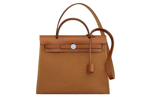 HERMES Herbag Zip Leather One Shoulder Crossbody Bag, Handbag 31 Unisex Sand/Mulan Pink